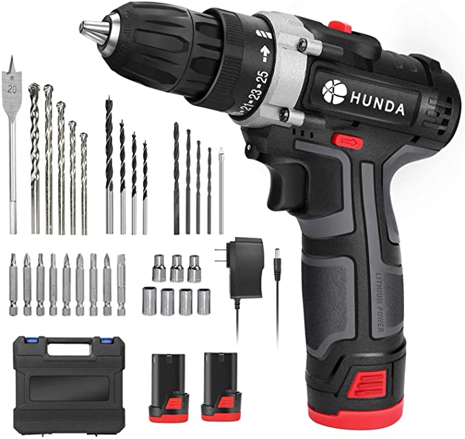 صورة cordless drill w/accs 52 pcs 12 huntar//قطع غيار دريل