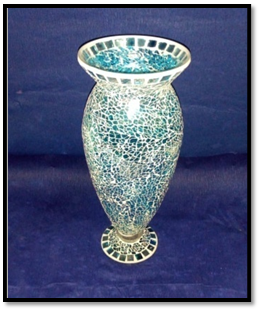 صورة  فازة  مزخرفه لبنى تكسير كاس 