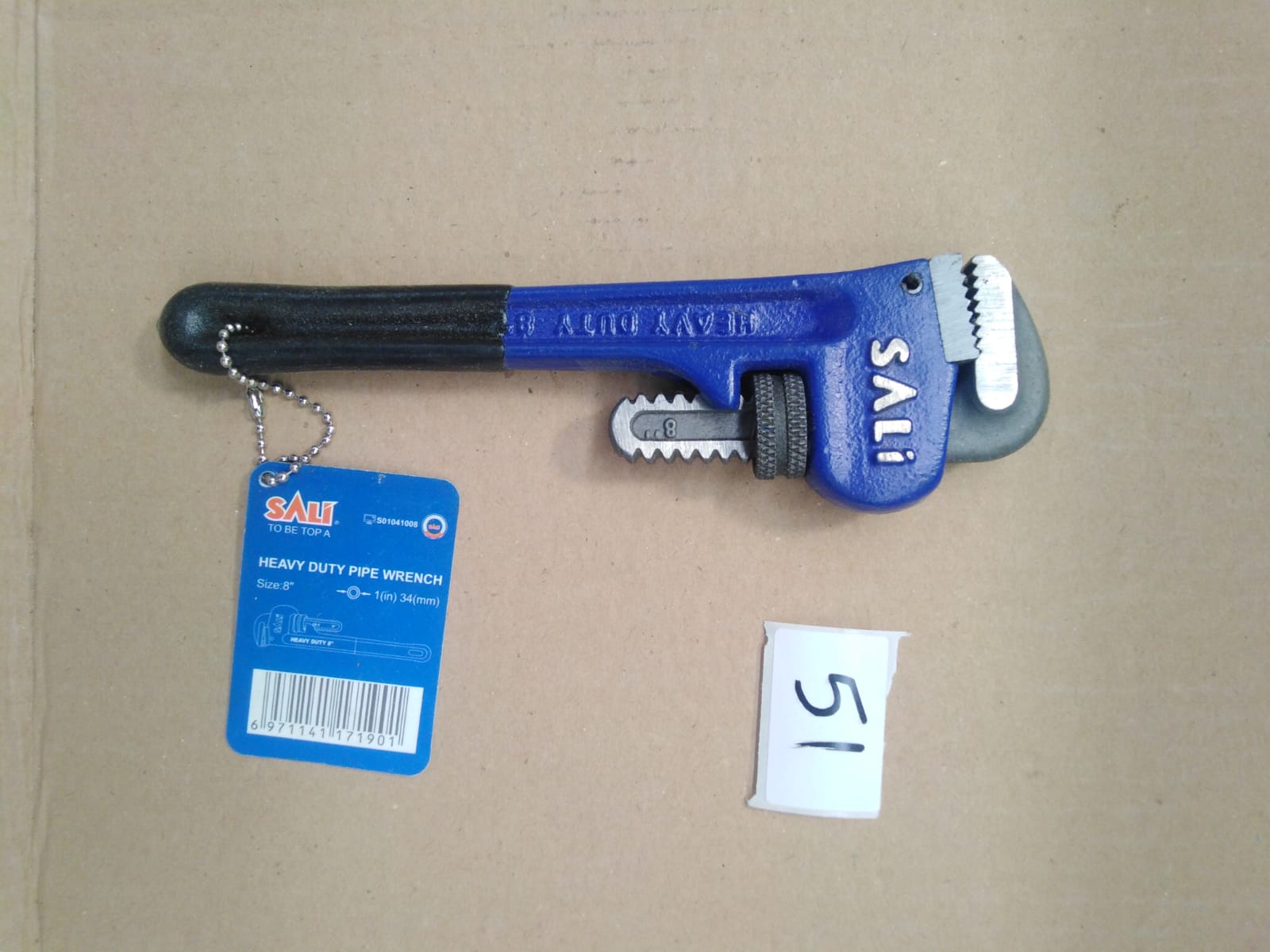 صورة PIPE WRENCH 8 " RUBBER GRIP  SALI (51)0 