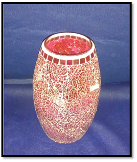 صورة فازة   حمراء مزخرفه حمراء تكسير زير