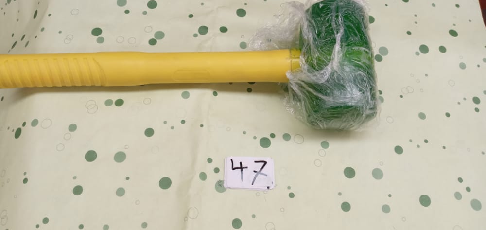 صورة شاكوش بلاستيك خفيف ربر اللون اخضر  47