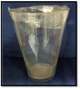 صورة فازة مخروطية متوسطه الزجاجي