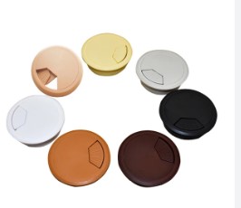 صورة مخرج اسلاك بالمكاتب لون اسود cable grommet 60mm