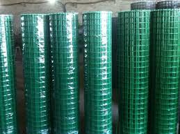 صورة شبك اسلاك  ملحومة مغلفة" الاخضر المربعات 