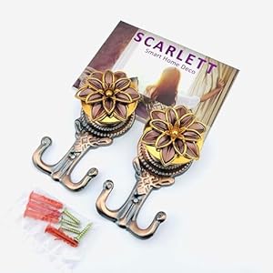 صورة علاقة ستائر انتيكا لون نحاسى