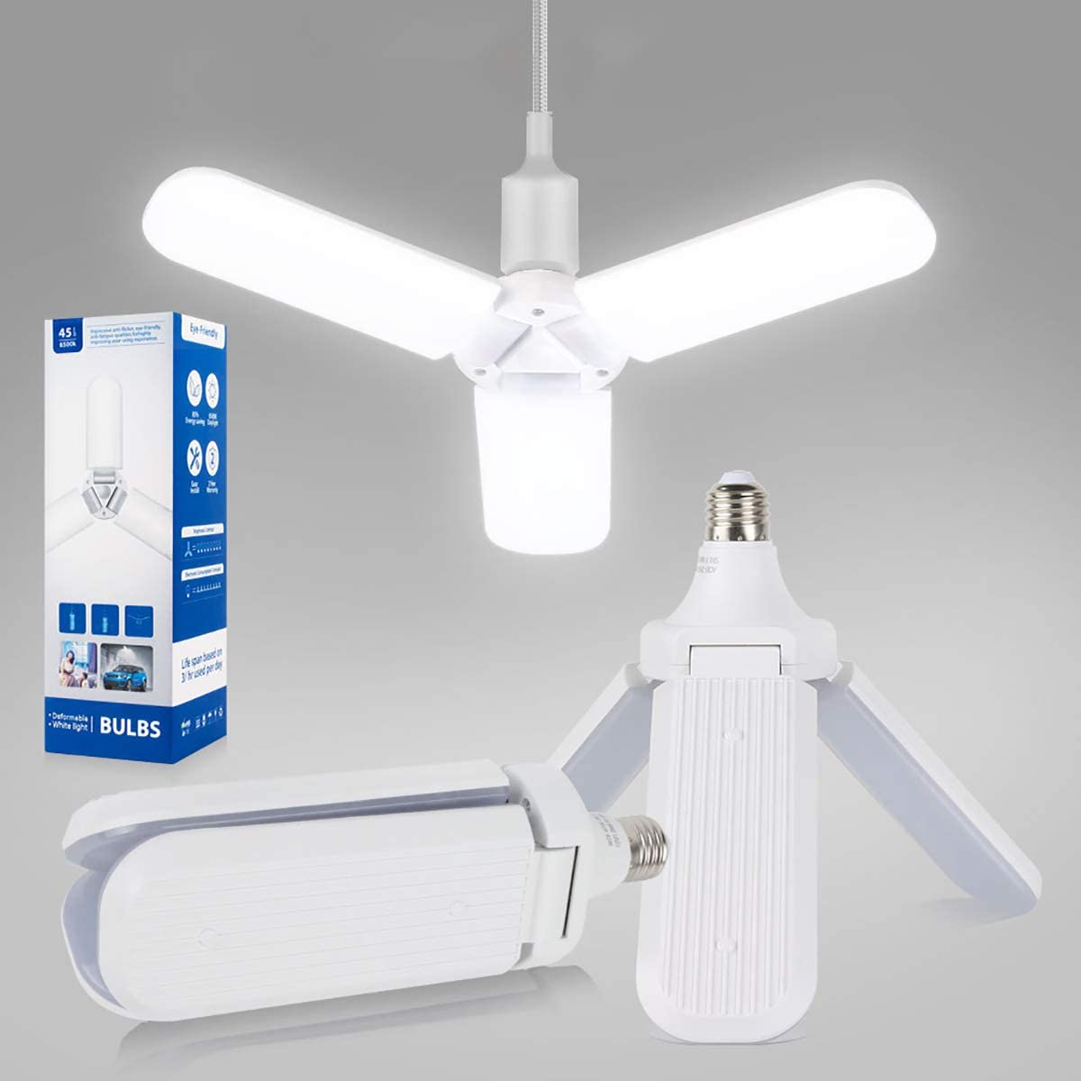 صورة لمبة على شكل مروحة - fan led lamp 60 وات