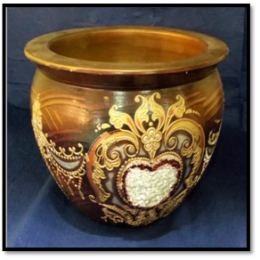 صورة فازة فخارة كبيرة بنى محروق